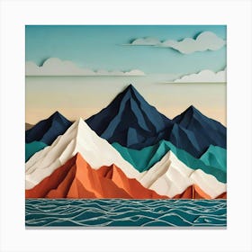 Paper - Mountains Stock Videos & Royalty-Free Footage Canvas Print