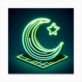 Islamic Crescent And Star Canvas Print