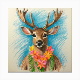 Hawaiian Deer 3 Canvas Print