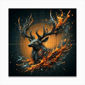 Cyber Deer Canvas Print