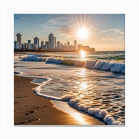 Sunset At The Beach Canvas Print