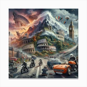 City On Wheels Canvas Print