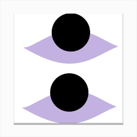 Purple Eyes With Black Dots 1 Canvas Print
