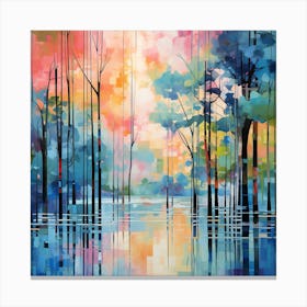 Sunset In The Woods Canvas Print