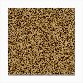 Gold Paisley Pattern, A Seamless Pattern, Flat Art, 179 Canvas Print