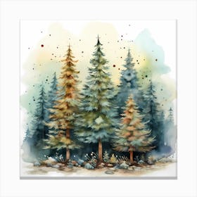 Dreamy Pines: Boho Rustic Christmas Bliss Canvas Print