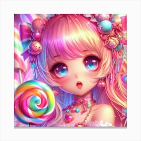 Lollipop Girl 1 Canvas Print
