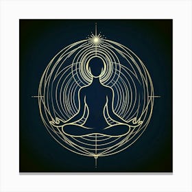 Meditation In Lotus Position Canvas Print