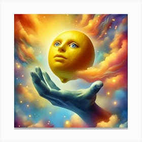 Lemon, Surrealist Painting 2 Canvas Print