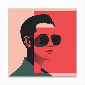 Portrait Of A Man With Sunglasses Canvas Print