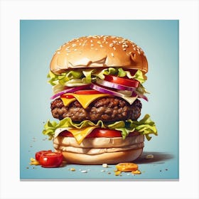 Burger Canvas Print Canvas Print