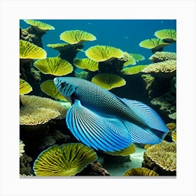 Blue Angelfish 1 Canvas Print