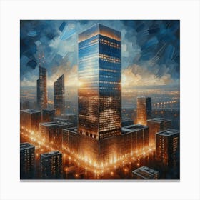 City Night Lights Canvas Print