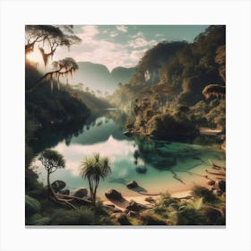 Sunrise In The Jungle Canvas Print