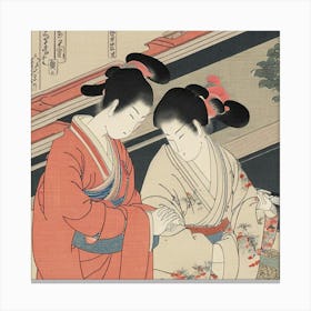 Two Geishas Canvas Print