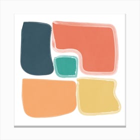 Abstract Shape Square Canvas Print