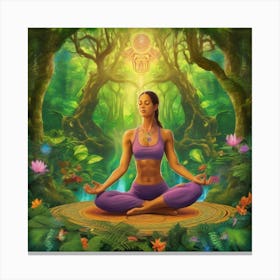 Nature and meditation Canvas Print
