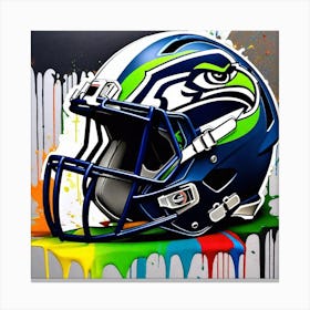 Seattle Seahawks Helmet 2 Canvas Print