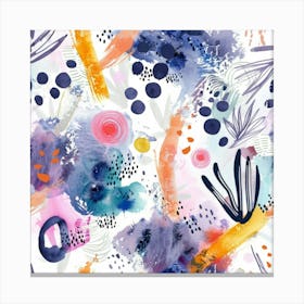 Abstract Watercolor Pattern 2 Canvas Print
