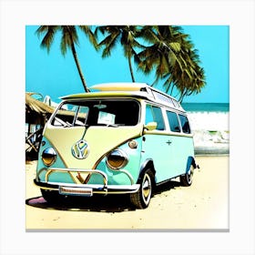 Vw Bus On The Beach7 Canvas Print
