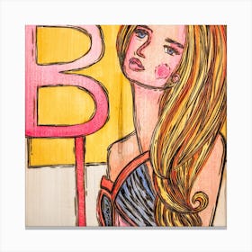 B Girl Canvas Print