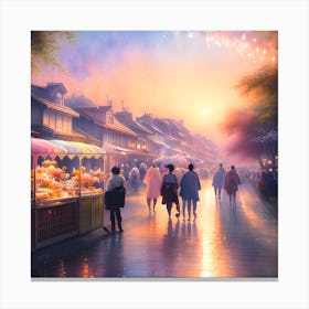 Asian Street Scene Canvas Print