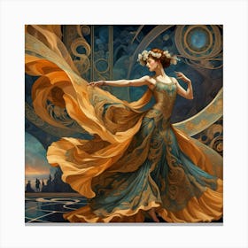 nouveau dancer Canvas Print