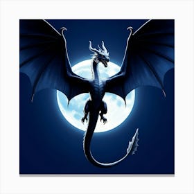 Dragon In The Moonlight Canvas Print