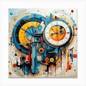 Abstract Clock Painting 1 Canvas Print