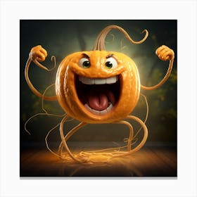 Halloween Pumped Pumpkin Canvas Print