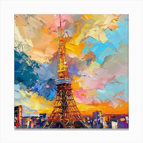 Eiffel Tower At Sunset Canvas Print