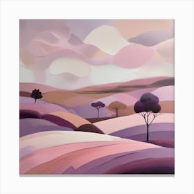 Landscape With Trees Canvas Print