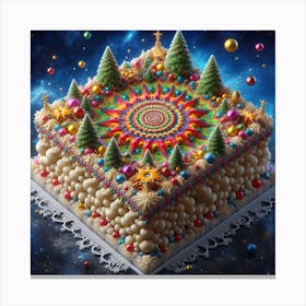 Christmas Cake Canvas Print