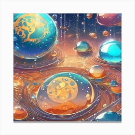 Spheres In Space Canvas Print