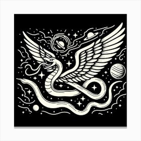 Eagle In Space Canvas Print