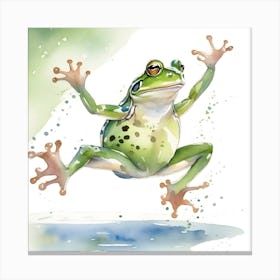 Frog Jumping 1 Canvas Print