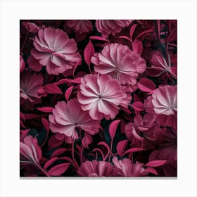 Pink Flowers Background Canvas Print