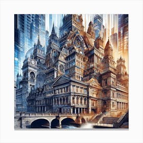 Futuristic Cityscape 4 Canvas Print