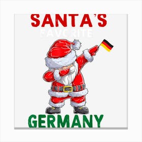 Dabbing Santa Claus My Favorite Germany Pride German Lover Canvas Print