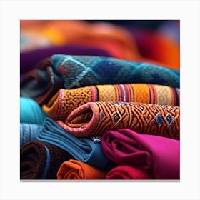 Colorful Textiles 1 Canvas Print