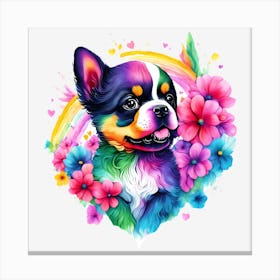 Rainbow Chihuahua Canvas Print