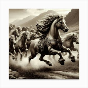 Herd Of Horses 2 Canvas Print