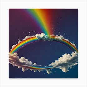 Default Double Upside Down Rainbow Art Print 2 Canvas Print