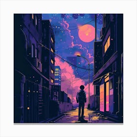 City At Night 4 Canvas Print