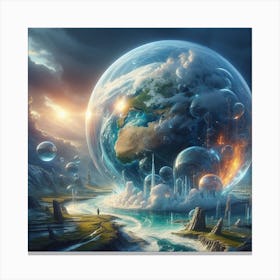 Earth In Space 22 Canvas Print