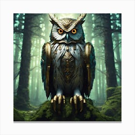 Owl In The Forest 47 Canvas Print