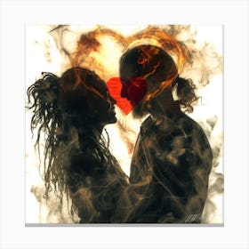 Loved 3D - Love In The Air Canvas Print