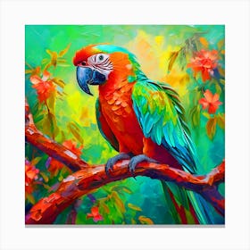 Colorful Parrot 1 Canvas Print