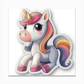 Unicorn Sticker 88 Canvas Print