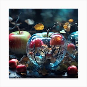 Apples In Glass Canvas Print